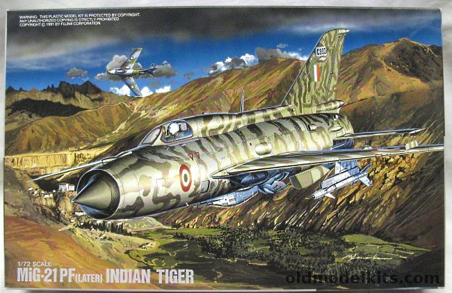 Fujimi 1/72 Mig-21PF (later) - Indian Air Force No.8 Sq / C-992 During Pakistan War 1971 / C-1111 F-86 Killer Dec. 1971 / C-776 No.8 Sq / No.7 Sq 'Battle Axes' / No.37 'Panther / Egyptian Air Force #1027, H-23 plastic model kit